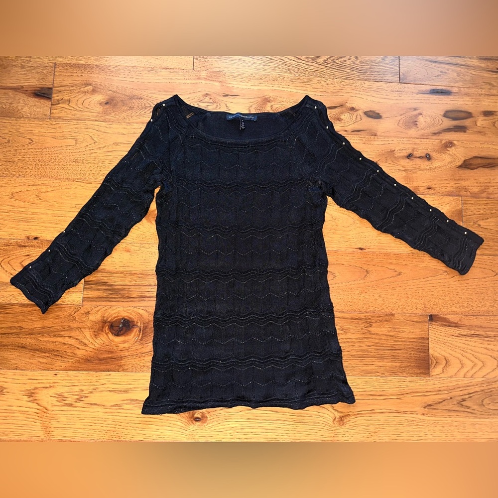 White House Black Market Viscose 3/4 Sleeve Sweater Size XS